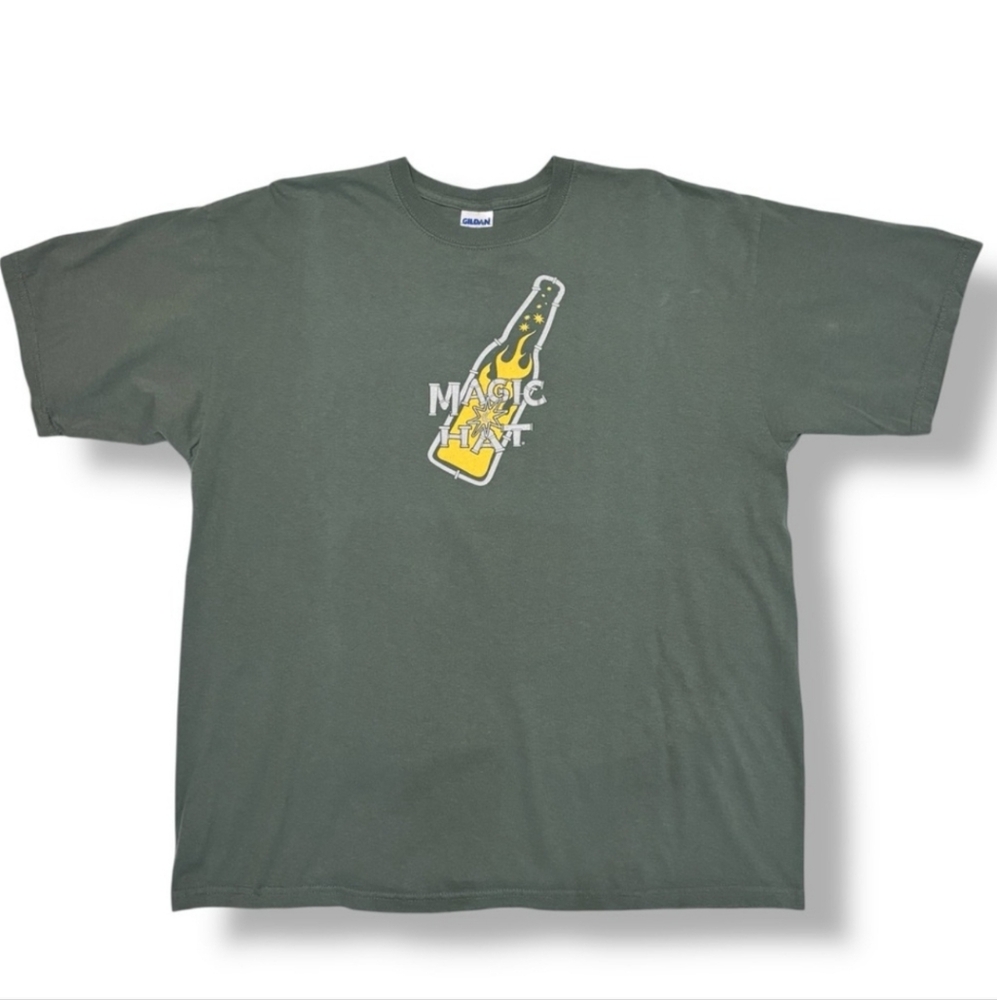 Magic Hat Brewery Green Crew Neck Shirt Brewery Pipes Logo Graphic View 6